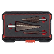 Sealey Premier Straight Flute HSS Cobalt Step Drill Bit Set 3 Piece