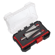 Sealey Step Drill Bit Set 3 Piece Ø4-30mm HSS 4341