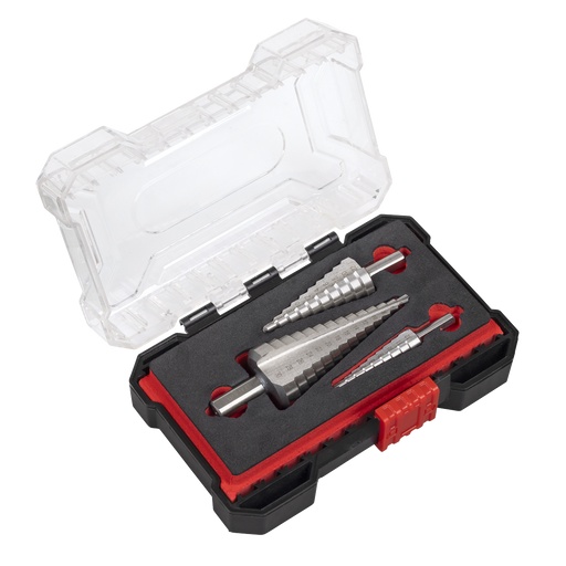Sealey Step Drill Bit Set 3 Piece Ø4-30mm HSS 4341