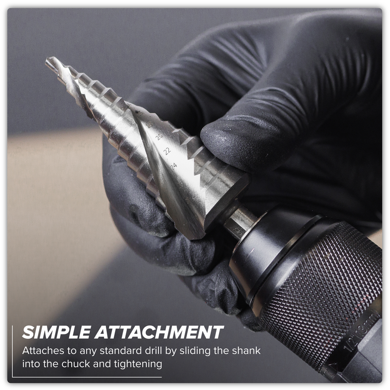 Sealey Spiral Flute HSS Step Drill Bit 4-30mm