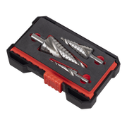 Sealey Spiral Flute HSS 4341 Step Drill Bit Set 3 Piece Ø4-30mm