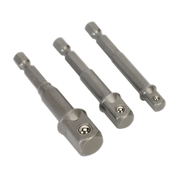 Sealey Premier Socket Adaptor Set 3 Piece 1/4" 3/8" 1/2"
