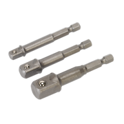 Sealey Premier Socket Adaptor Set 3 Piece 1/4" 3/8" 1/2"