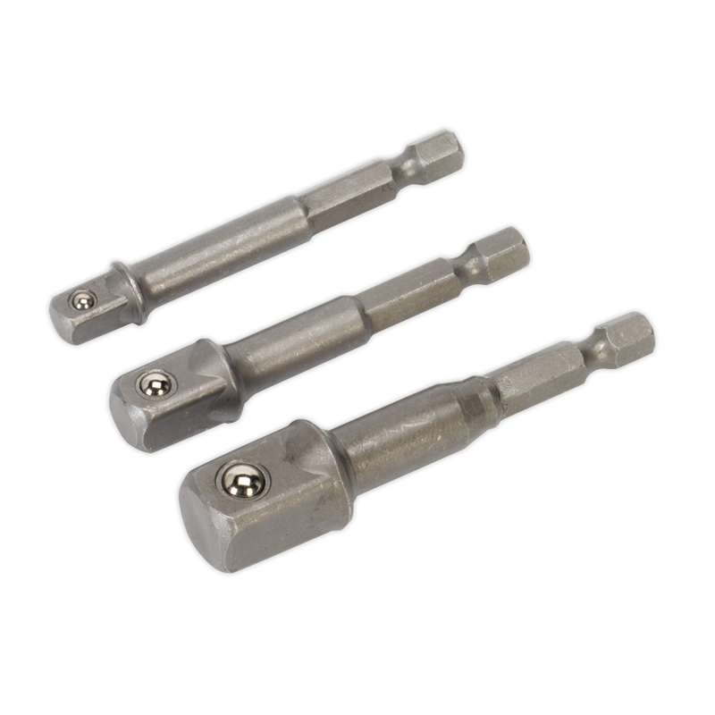 Sealey Premier Socket Adaptor Set 3 Piece 1/4" 3/8" 1/2"