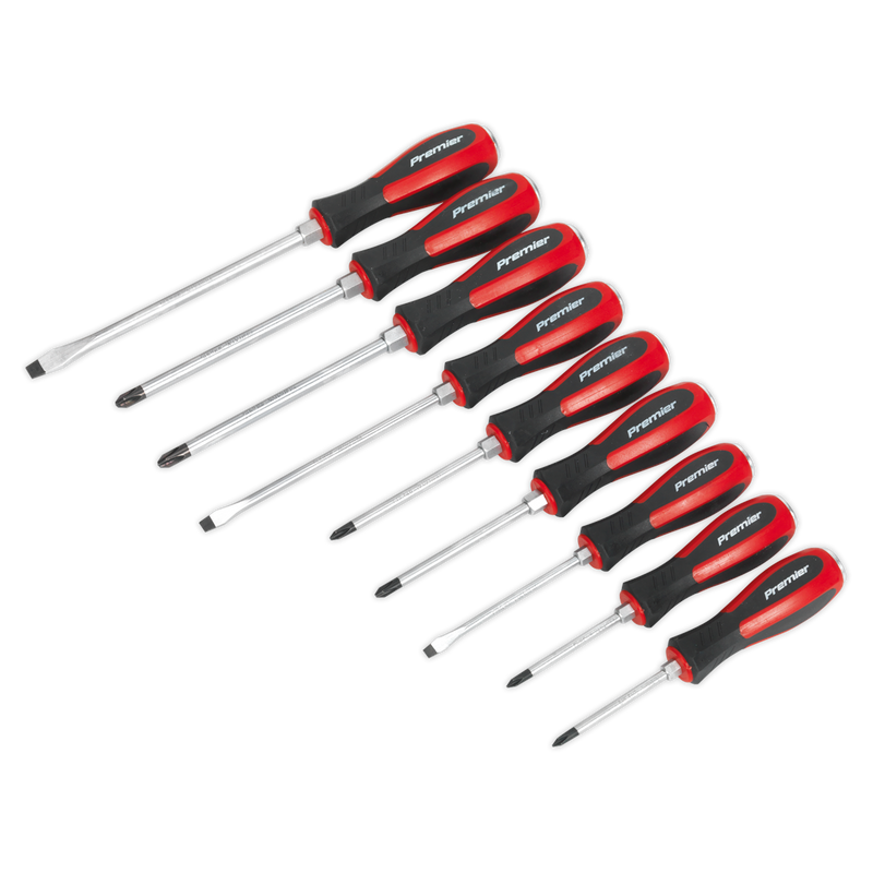 Sealey Premier Hammer-Thru Screwdriver Set 9 Piece