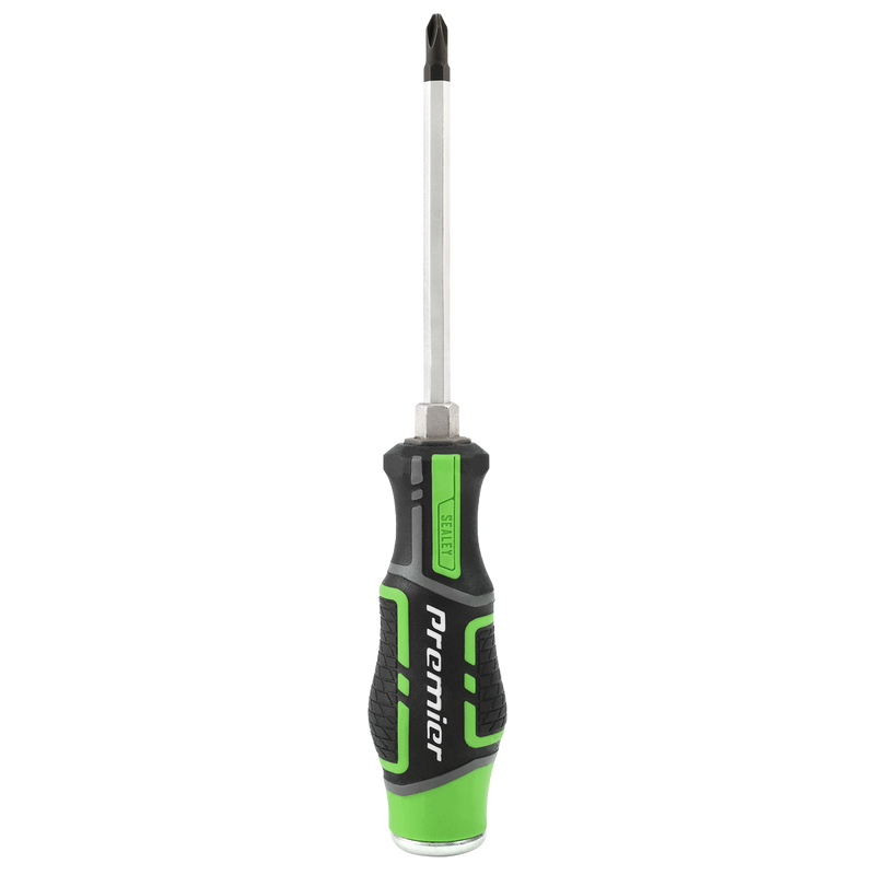 Sealey Premier Hammer-Thru Screwdriver Set 6 Piece - Hi-Vis Green