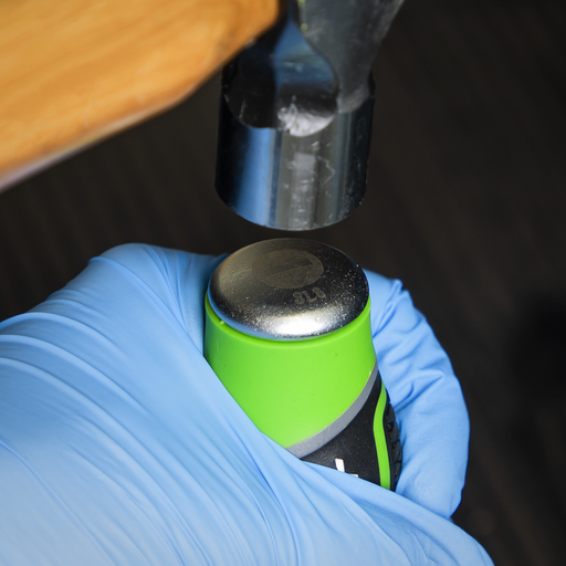 Sealey Premier Hammer-Thru Screwdriver Set 9 Piece - Hi-Vis Green