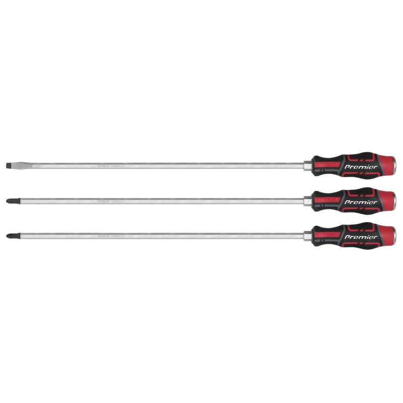 Sealey Premier Screwdriver Set 450mm 3 Piece Chrome Vanadium Steel