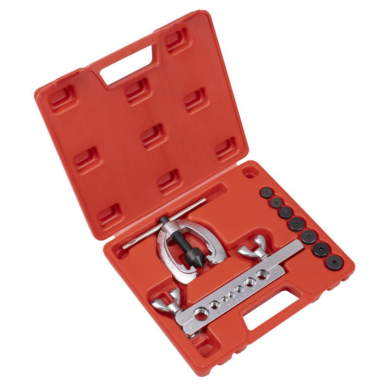 Sealey Pipe Flaring Kit 9 Piece with 7 Dies for Copper & Brass