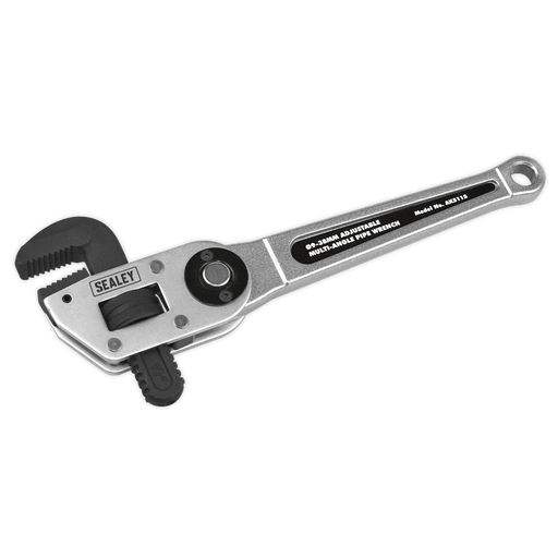 Sealey Premier Adjustable Pipe Wrench 9-38mm Multi-Angle Tool