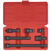 Sealey Premier Impact Adaptor & Extension Bar Set 1/2"Sq Drive 6 Piece