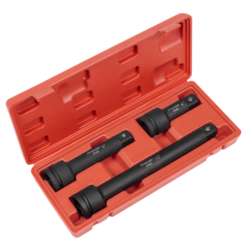 Sealey Premier Impact Extension Bar Set 3/4"Sq Drive 3 Piece