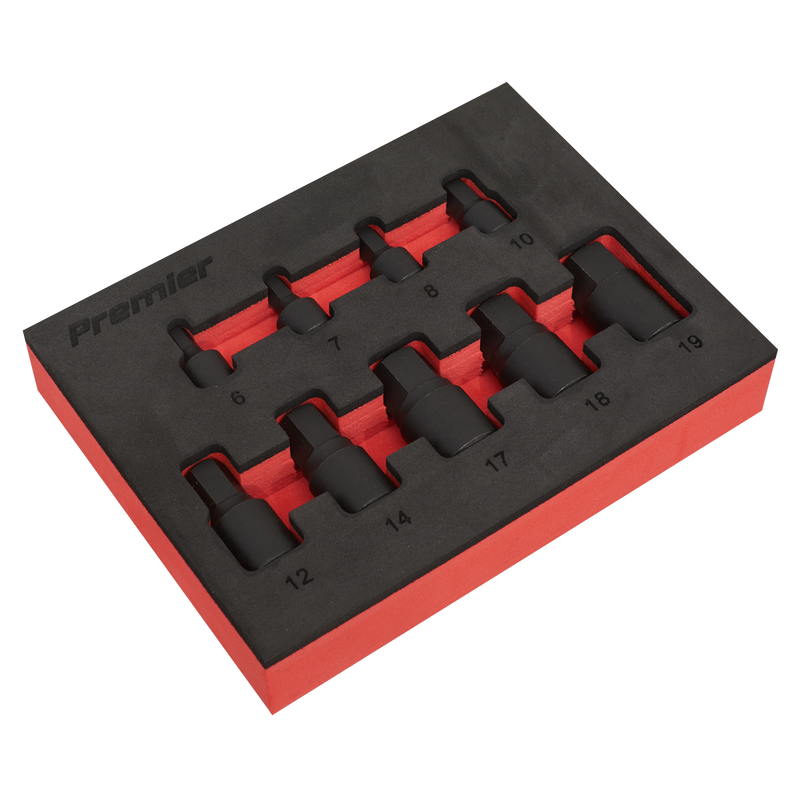 Sealey Premier Socket Bit Set 1/4" & 3/8" Drive 9 Piece AK5525