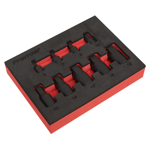 Sealey Premier Socket Bit Set 1/4" & 3/8" Drive 9 Piece AK5525