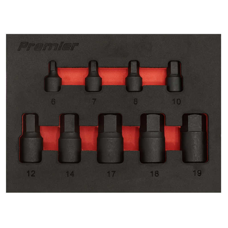 Sealey Premier Socket Bit Set 1/4" & 3/8" Drive 9 Piece AK5525