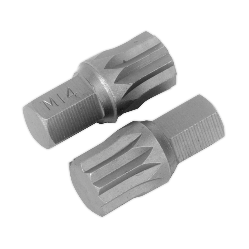 Sealey Premier Spline Bit M14 x 30mm - Pack of 2