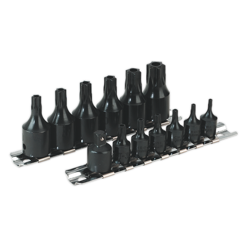 Sealey Premier Security Socket Bit Set 1/4" & 3/8"Sq Drive 13 Piece