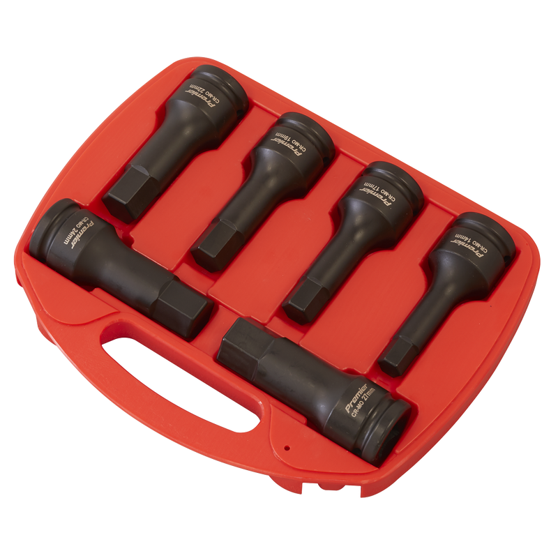 Sealey Premier Impact Socket Bit Set 3/4" Drive 6 Piece