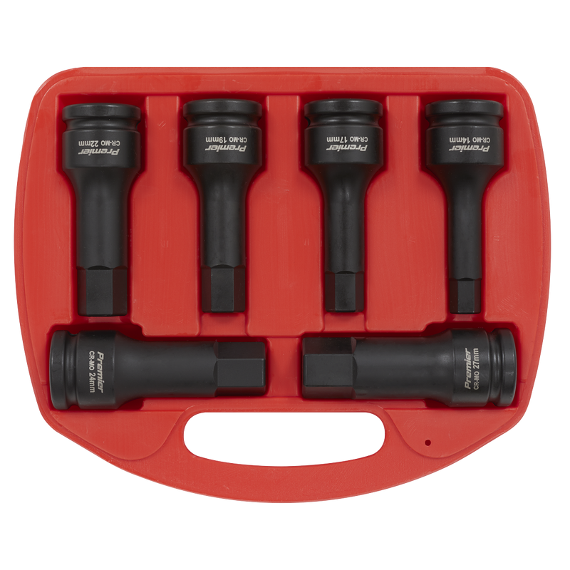 Sealey Premier Impact Socket Bit Set 3/4" Drive 6 Piece