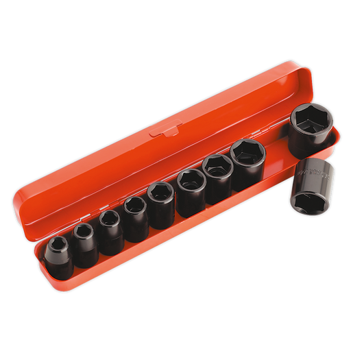 Sealey Premier Impact Socket Set 1/2"Sq Drive 10 Piece
