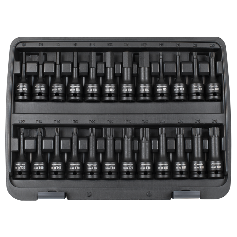 Sealey Premier Socket Bit Set 1/2" Drive 24 Piece