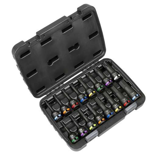 Sealey Premier Impact Socket Bit Set 1/2" Drive 16 Piece