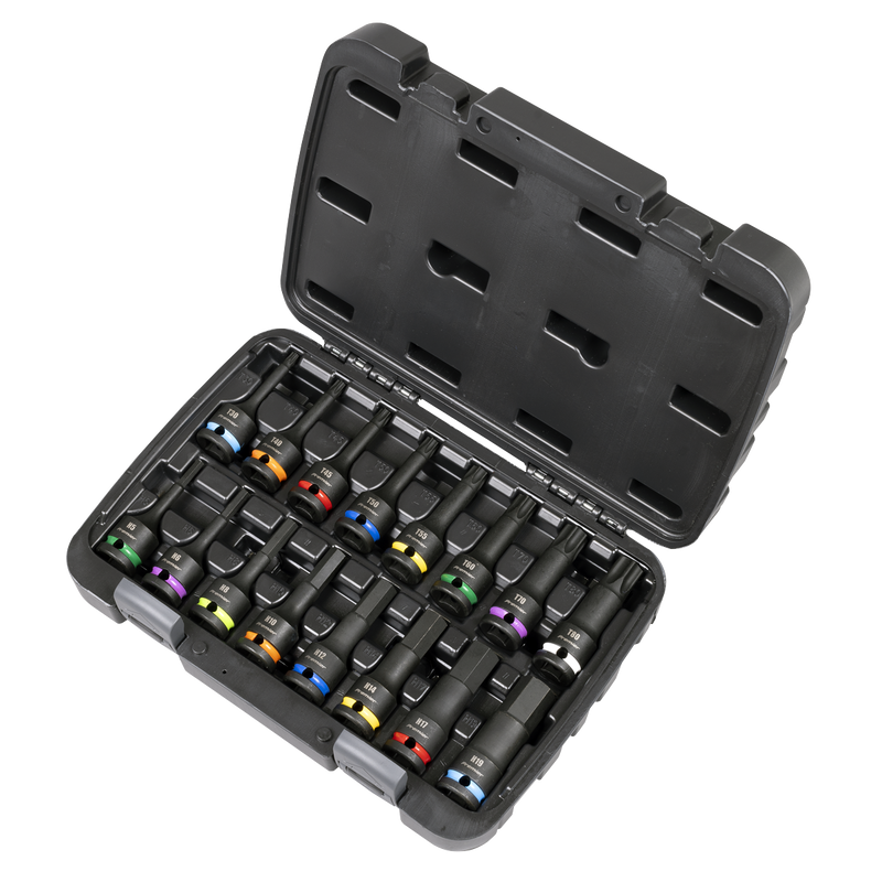 Sealey Premier Impact Socket Bit Set 1/2" Drive 16 Piece