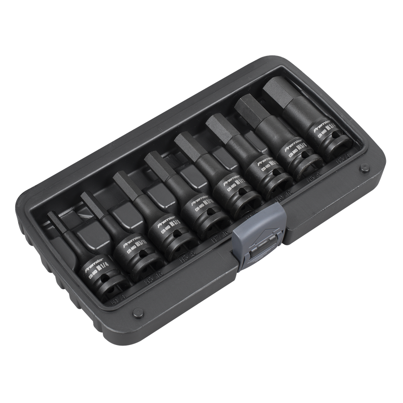 Sealey Premier Impact Socket Bit Set 1/2"Sq Drive 8 Piece