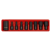 Sealey Premier Hex Impact Bit & Holder Set 1/2"Sq Drive 9 Piece