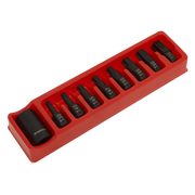 Sealey Premier Impact Bit & Holder Set 1/2"Sq Drive 9 Piece