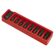 Sealey Premier Impact Bit & Holder Set 1/2"Sq Drive 9 Piece