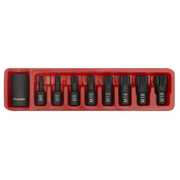 Sealey Premier Impact Bit & Holder Set 1/2"Sq Drive 9 Piece