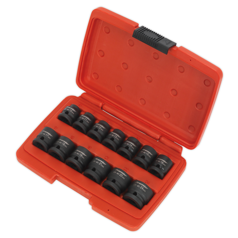 Sealey Premier Impact Socket Set 1/2"Sq Drive 13 Piece