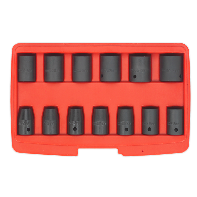 Sealey Premier Impact Socket Set 1/2" Drive 13 Piece