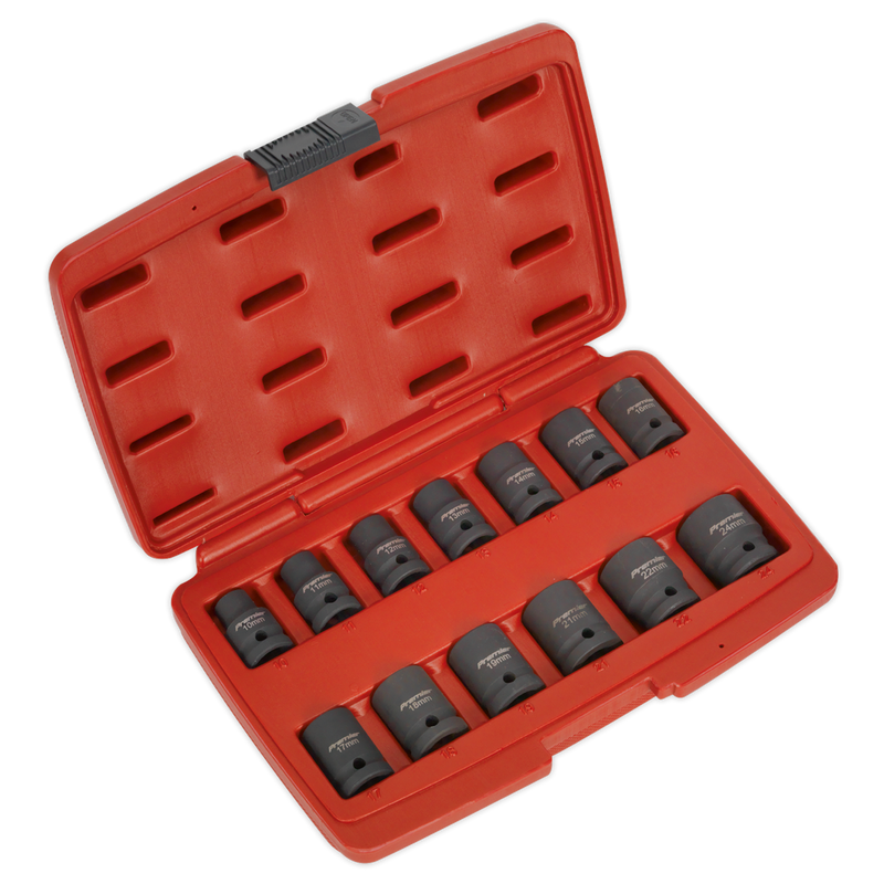 Sealey Premier Impact Socket Set 1/2"Sq Drive 13 Piece - AK5613TD
