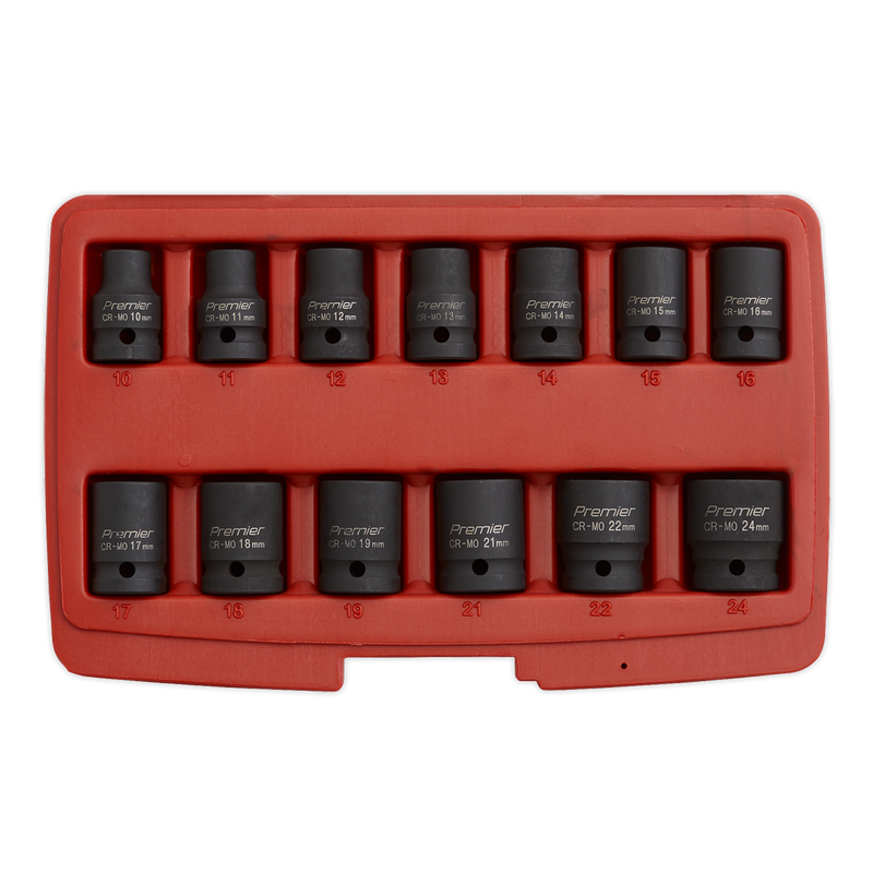 Sealey Premier Impact Socket Set 1/2"Sq Drive 13 Piece - AK5613TD