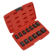 Sealey Premier Impact Socket Set 1/2" Sq Drive 13 Piece
