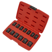 Sealey Premier Impact Socket Set 1/2" Sq Drive 13 Piece