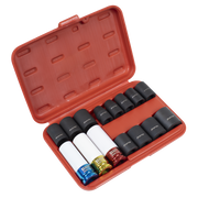 Sealey Premier Impact Socket Set 1/2" Drive 15 Piece Wheel Nut Removers