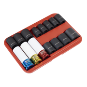 Sealey Premier Impact Socket Set 1/2" Drive 15 Piece Wheel Nut Removers
