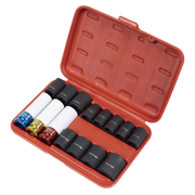 Sealey Premier Impact Socket Set 1/2" Drive 15 Piece Wheel Nut Removers