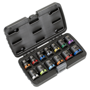Sealey Premier Lock-On Impact Socket Set 1/2" Drive 13 Piece Metric