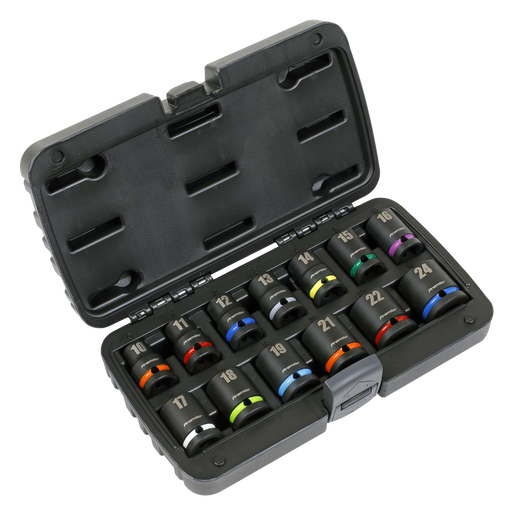 Sealey Premier Impact Socket Set 1/2"Sq Drive 13 Piece