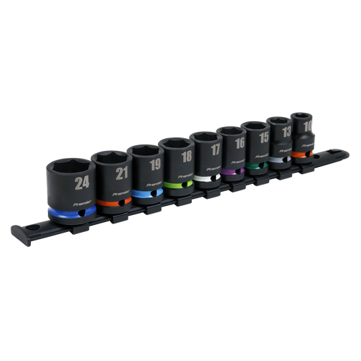 Sealey Premier Impact Socket Set 1/2" Sq Drive 9 Piece
