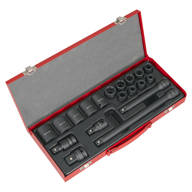 Sealey Premier Impact Socket Set 19 Piece 1/2"Sq Drive