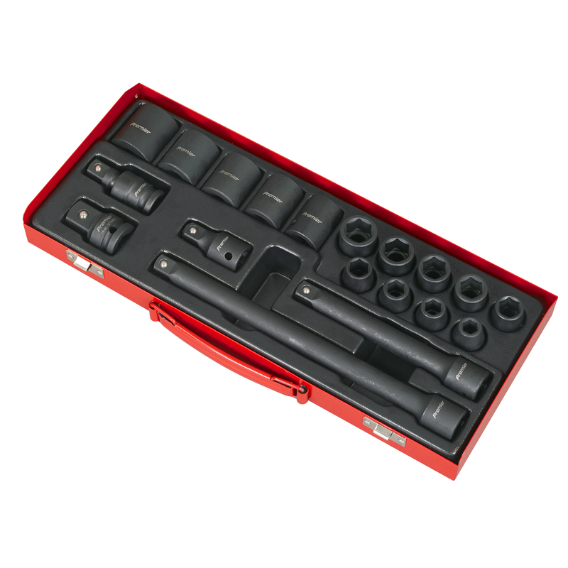 Sealey Premier Impact Socket Set 19 Piece 1/2"Sq Drive