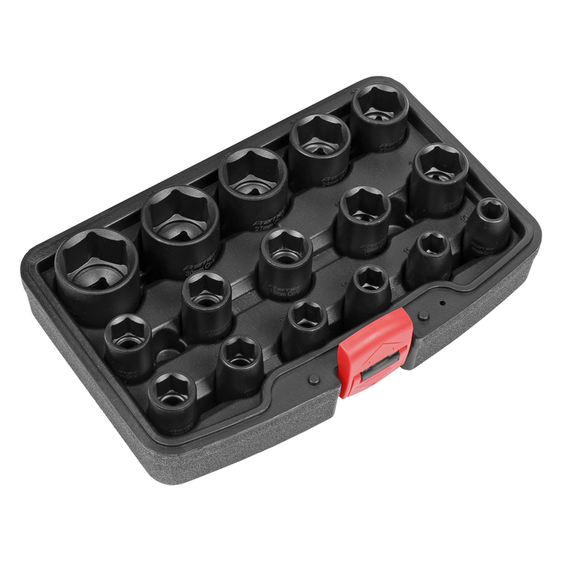 Sealey Premier Impact Socket Set 1/2" Sq Drive 16 Piece AK5624M