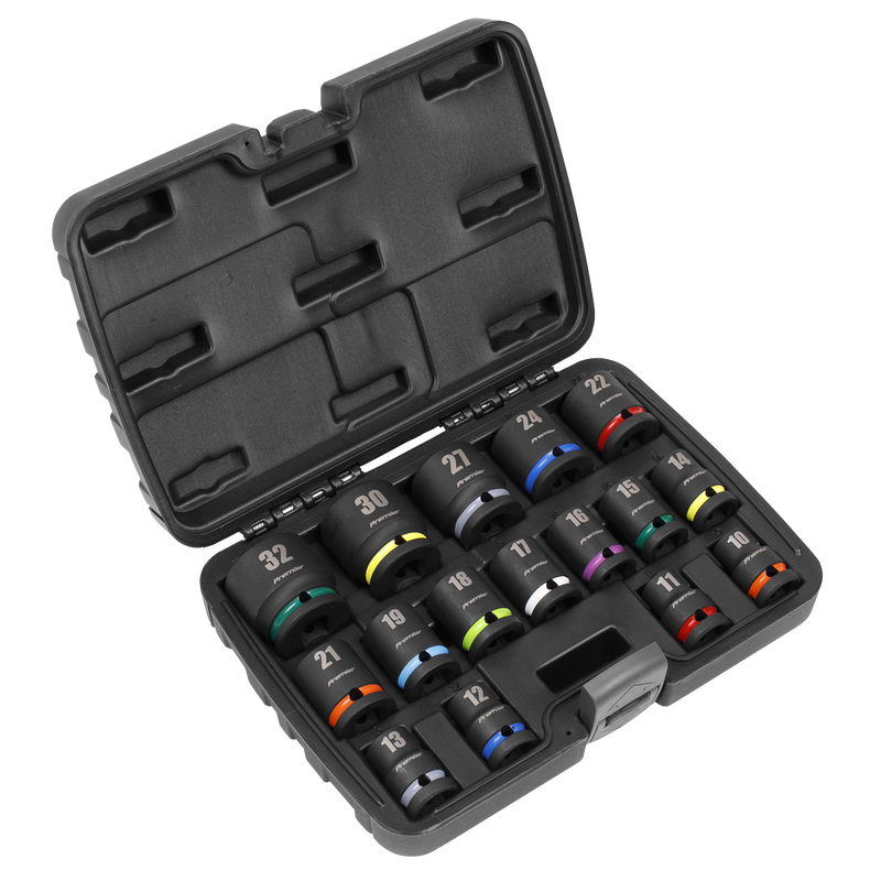 Sealey Premier Impact Socket Set 1/2" Drive 16 Piece AK5625M