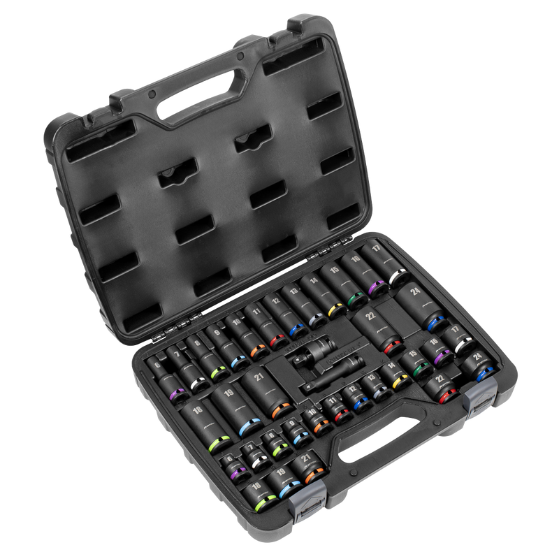 Sealey Premier Socket Set 36 Piece 3/8" Drive Impact AK5633M