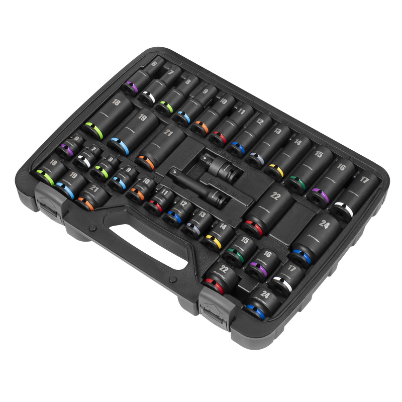 Sealey Premier Socket Set 36 Piece 3/8" Drive Impact AK5633M